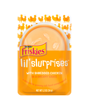 Purina Friskies Lil' Slurprises With Shredded Chicken In A Dreamy Sauce