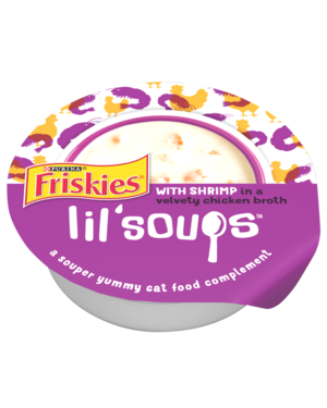 Purina Friskies Lil' Soups With Shrimp In A Velvety Chicken Broth