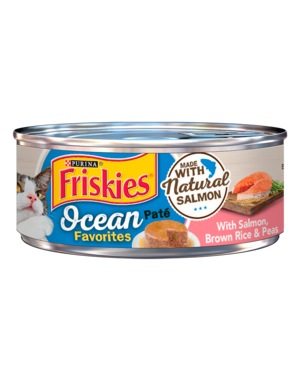 Purina Friskies Ocean Favorites Pate With Salmon, Brown Rice & Peas