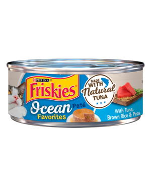 Purina Friskies Ocean Favorites Pate With Tuna, Brown Rice & Peas