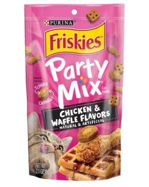 Purina Friskies Party Mix Chicken & Waffle Flavors