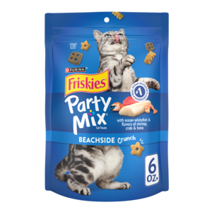 Purina Friskies Party Mix Beachside Crunch With Ocean Whitefish & Flavors of Shrimp, Crab & Tuna