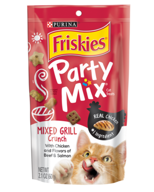 Purina Friskies Party Mix Mixed Grill Crunch With Chicken & Flavors of Beef & Salmon