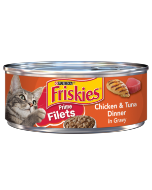 Purina Friskies Prime Filets Chicken & Tuna Dinner In Gravy