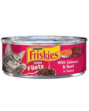 Purina Friskies Prime Filets With Salmon & Beef In Sauce