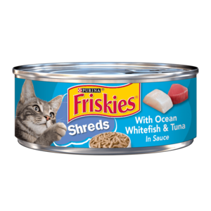 Purina Friskies Shreds With Ocean Whitefish & Tuna In Sauce