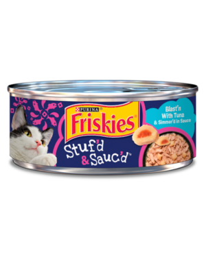 Purina Friskies Stuf'd & Sauc'd Blast'n With Tuna & Simmer'd In Sauce