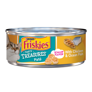 Purina Friskies Tasty Treasures Paté Scallop Flavor With Chicken & Ocean Fish