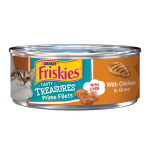 Purina Friskies Tasty Treasures Prime Filets With Liver With Chicken In Gravy