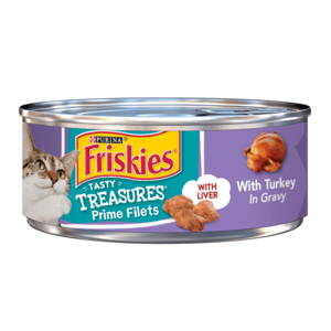 Purina Friskies Tasty Treasures Prime Filets With Liver With Turkey In Gravy