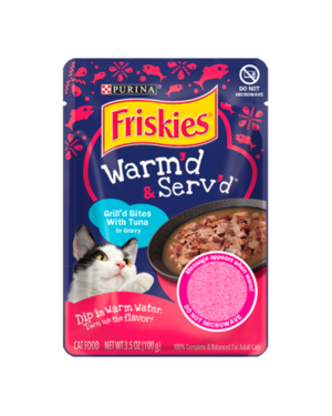 Purina Friskies Warm'd & Serv'd Grill'd Bites With Tuna In Gravy