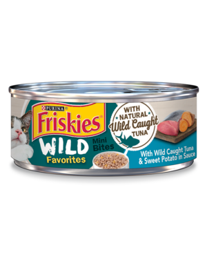 Purina Friskies Wild Favorites With Wild Caught Tuna & Sweet Potato In Sauce (Mini Bites)