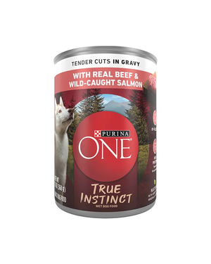 Purina One True Instinct With Real Beef & Wild-Caught Salmon (Tender Cuts In Gravy)