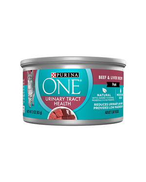 Purina One Urinary Tract Health Beef & Liver Recipe Pate For Cats