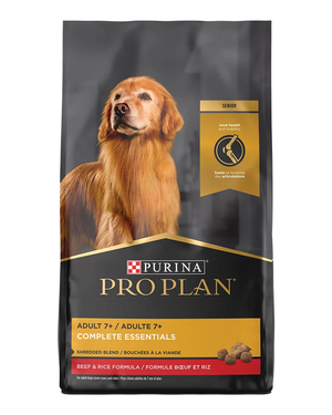 Purina Pro Plan Complete Essentials Shredded Blend Beef & Rice Formula For Senior Dogs (Adult 7+)