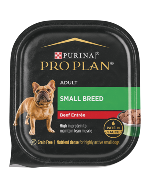 Purina Pro Plan Paté In Sauce Beef Entrée For Small Breed Adult Dogs