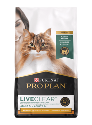 Purina Pro Plan LiveClear (Specialized) Prime Plus Longer Life Formula For Adult 7+ Cats