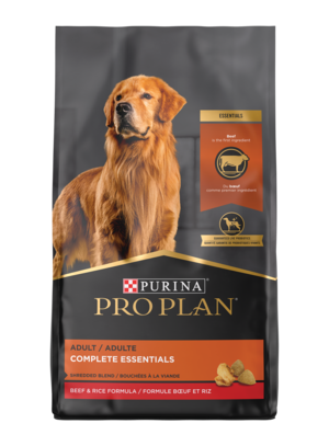 Purina Pro Plan Complete Essentials Shredded Blend Beef & Rice Formula For Adult Dogs