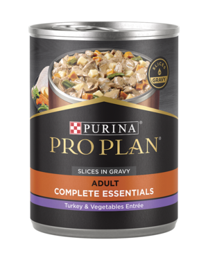 Purina Pro Plan Complete Essentials Turkey & Vegetables Entrée Slices In Gravy For Adult Dogs