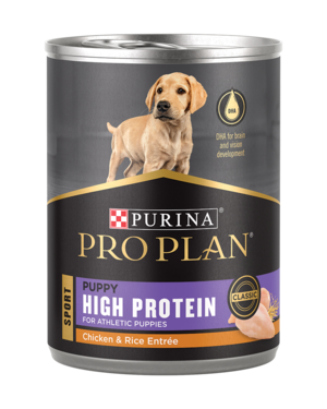 Purina Pro Plan Sport High Protein (Classic) Chicken & Rice Entrée For Athletic Puppies
