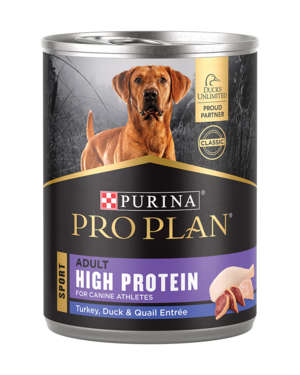 Purina Pro Plan Sport High Protein (Classic) Turkey, Duck & Quail Entrée For Adult Canine Athletes