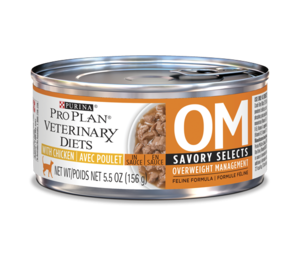 Purina Pro Plan Veterinary Diets OM Overweight Management (Savory Selects) Feline Formula With Chicken (Canned)