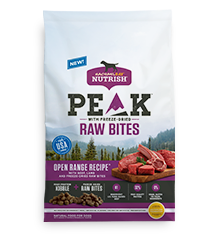 peak raw bites dog food