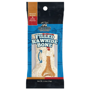 Redbarn Filled Rawhide Bone Peanut Butter & Jelly Flavor