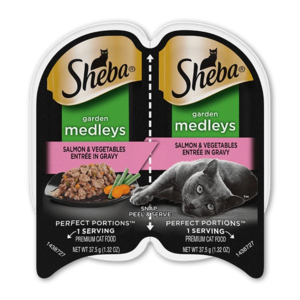 Sheba Perfect Portions Garden Medleys Salmon & Vegetables Entrée In Gravy