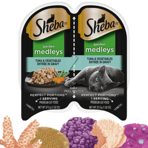 Sheba Perfect Portions Garden Medleys Tuna & Vegetables Entree In Gravy