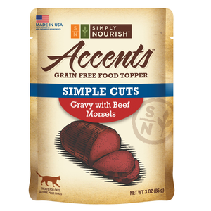 Simply Nourish Accents (Food Topper) Simple Cuts Gravy With Beef Morsels
