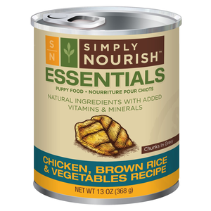 Simply Nourish Essentials Chunks In Gravy Chicken, Brown Rice & Vegetable Recipe For Puppies