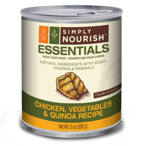 Simply Nourish Essentials Chunks In Gravy Chicken, Vegetables & Quinoa Recipe For Adult Dogs
