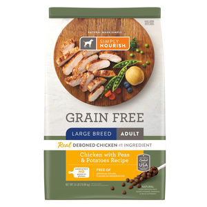 Simply Nourish Grain Free Chicken With Peas & Potatoes Recipe For Large Breed Adult Dogs