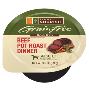 Simply Nourish Grain Free Cuts N Gravy Beef Pot Roast Dinner For Adult Dogs