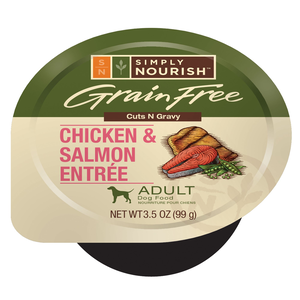Simply Nourish Grain Free Cuts N Gravy Chicken & Salmon Entree For Adult Dogs