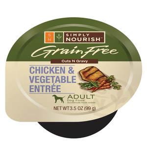 Simply Nourish Grain Free Cuts N Gravy Chicken & Vegetable Entree For Adult Dogs