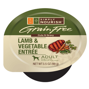 Simply Nourish Grain Free Cuts N Gravy Lamb & Vegetable Entree For Adult Dogs