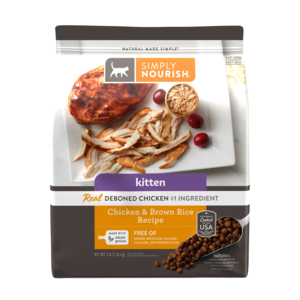 Simply Nourish Kitten Cat Food Chicken & Brown Rice Recipe