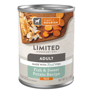 Simply Nourish Limited Ingredient Diet Fish & Sweet Potato Recipe Paté For Adult Dogs