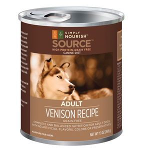 Simply Nourish Source Venison Recipe (Canned) For Adult Dogs