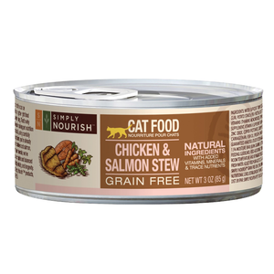 Simply Nourish Wet Cat Food Grain Free Chicken & Salmon Stew
