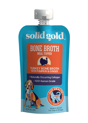 Solid Gold Bone Broth Meal Toppers Turkey Bone Broth With Pumpkin & Ginger