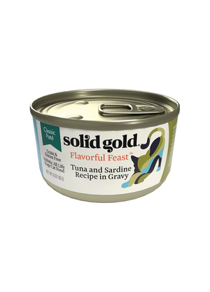 Solid Gold Flavorful Feast Tuna and Sardine Recipe In Gravy Classic Paté