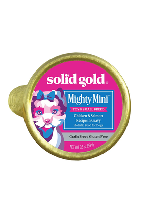 Solid Gold Mighty Mini Chicken & Salmon Recipe In Gravy For Toy & Small Breed Dogs