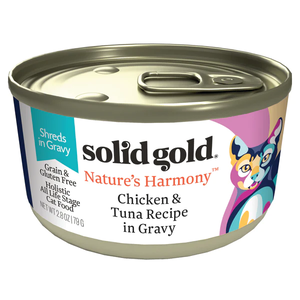 Solid Gold Nature's Harmony Chicken & Tuna Recipe Shreds In Gravy