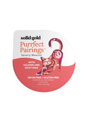 Solid Gold Purrfect Pairings Savory Mousse With Salmon and Goat Milk