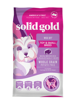 Solid Gold Wee Bit Bison, Brown Rice & Pearled Barley Recipe For Toy & Small Breed Dogs
