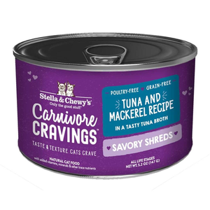 Stella and Chewy's Carnivore Cravings Tuna and Mackerel Recipe (Savory Shreds)