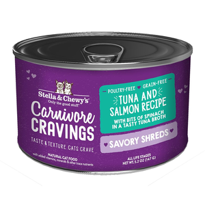 Stella and Chewy's Carnivore Cravings Tuna and Salmon Recipe (Savory Shreds)